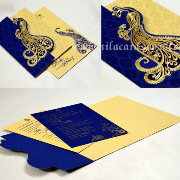 Peacock Theme Wedding Invitation