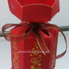 Gold Heart Foil Cake Box