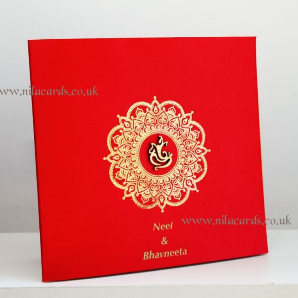 Lotus Foil Wedding Invitation