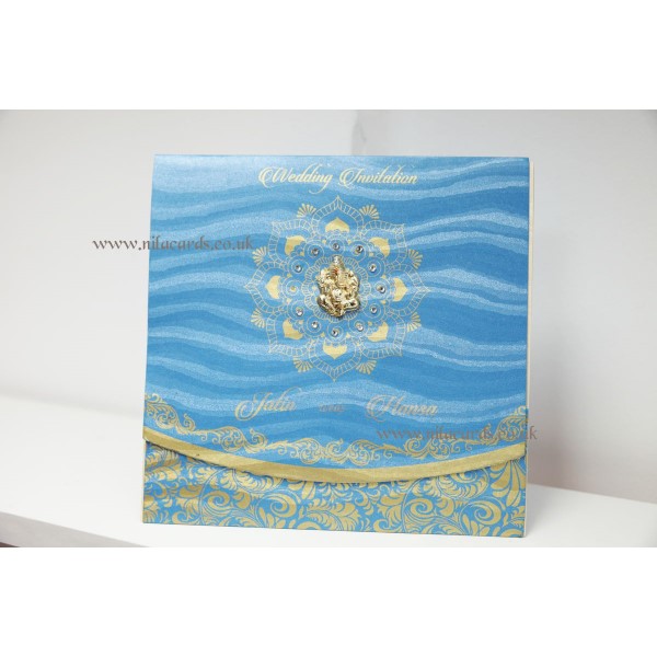 Attractive Wide Lotus Wedding Invitation