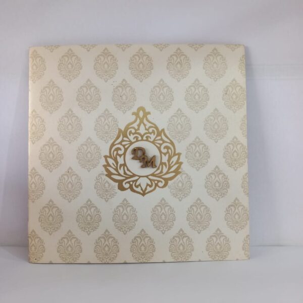 Ivory Indian wedding card