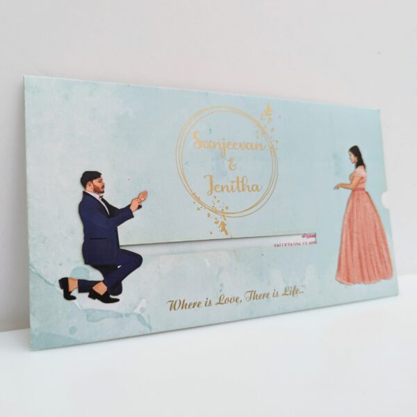 Digital sliding design invitation