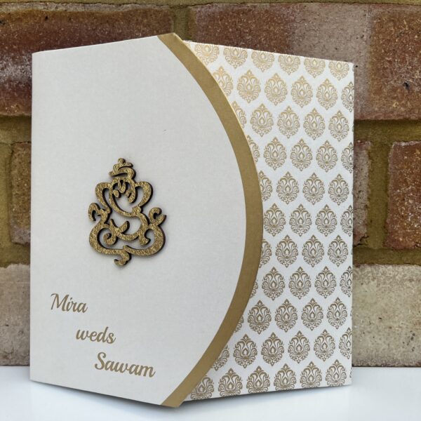 Water mark design White color  Wedding Invitation