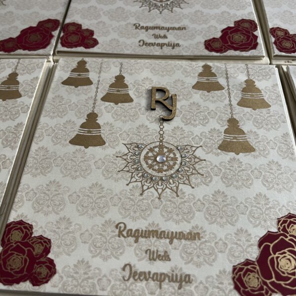 White Satin Wedding Invitation