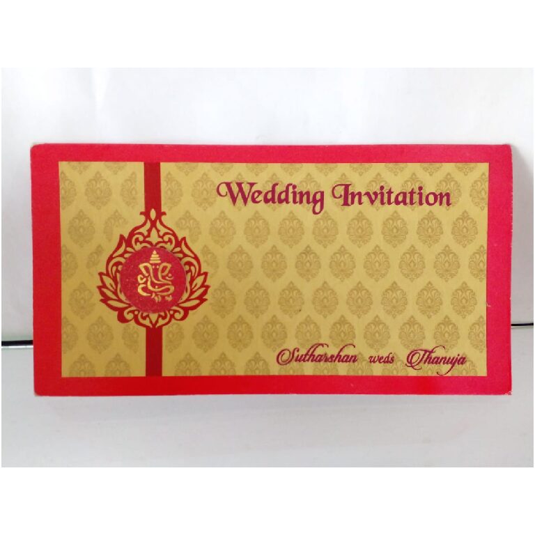 Red With Gold Wedding Invitation (RM-711)